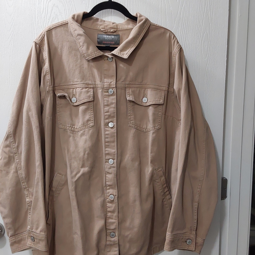 Torrid Tan Denim Jacket/Shacket